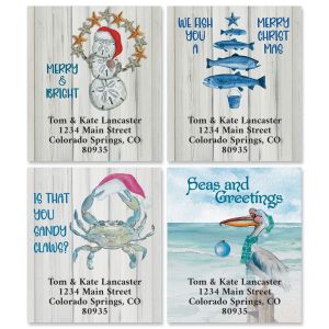 Christmas by the Beach Select Address Labels (6 Designs) 