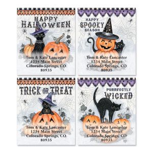 Black Cat Magic Select Address Labels (4 Designs) 