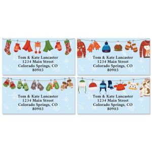 Cozy Winter Border Address Labels (4 Designs)