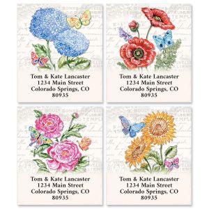 Florals & Butterflies Select Return Address Labels (4 Designs)