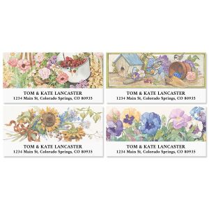 Sandi Gore Floral Deluxe Address Labels  (4 designs)