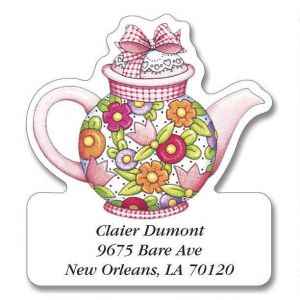 Teatime With Mary Diecut Address Label  (6 designs)