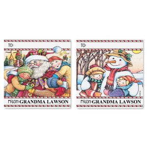 Holiday Hugs Personalized To/From Labels  (2 Designs)