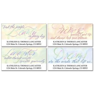 Watercolor Thoughts Deluxe Address Labels  (4 designs)