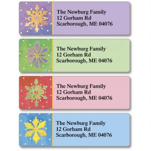Watercolor Snowflake Classic Address Labels  (4 designs)