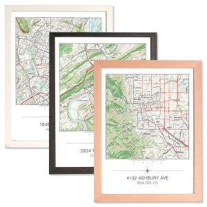 My Home Personalized Framed Matted Map Print