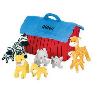 Plush Zoo Animals Personalized Play Set