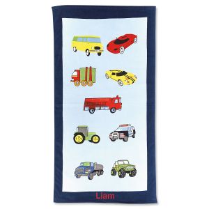 Cars Personalized Beach Towel