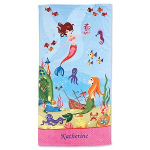 Mermaid Personalized Beach Towel