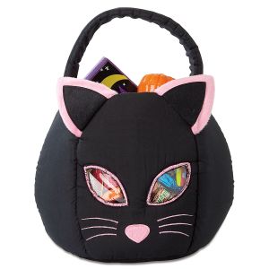 Black Cat Halloween Personalized Treat Basket