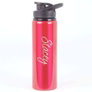 Pink Personalized Aluminum Water Bottle