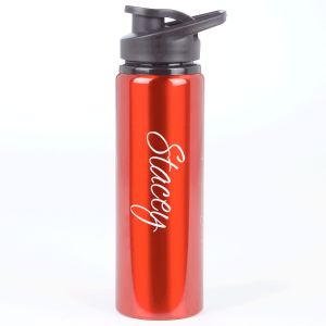 Personalized Red Aluminum Water Bottles 