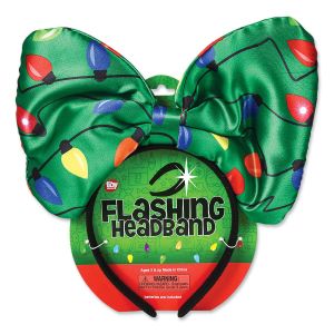 Light Up Christmas Light Bulbs Bow Band