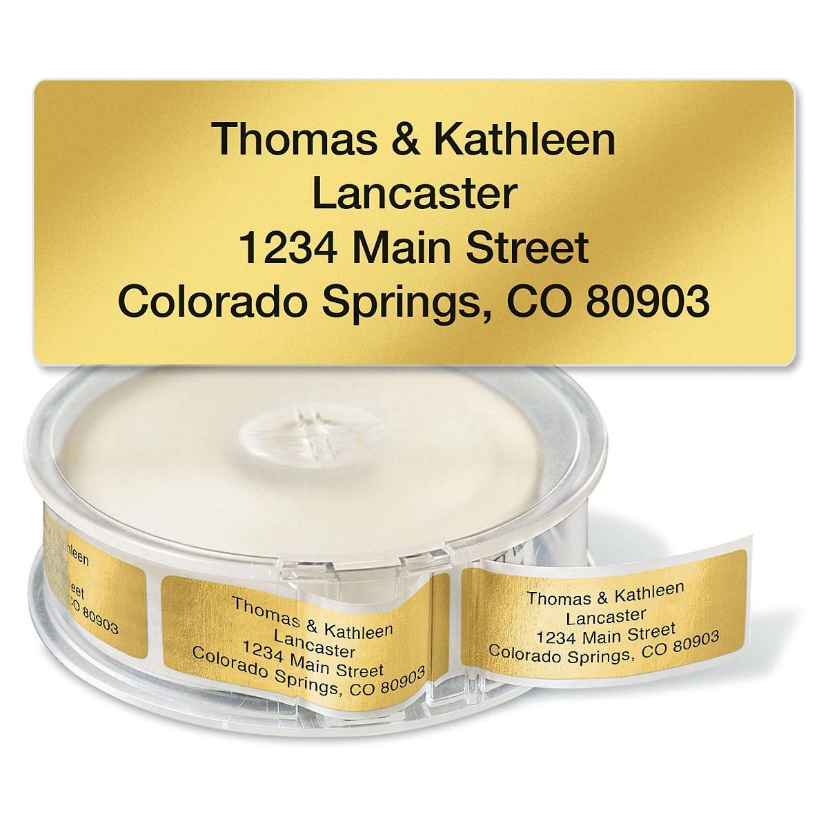 Gold Foil Standard Rolled Address Labels Christmas Address Labels