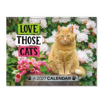 Cathy, カレンダー 2027 Love those Cats Wall Calendar | Current Catalog