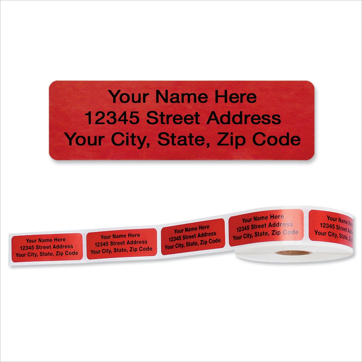 Rolled Address Labels - Red Foil - 470470R | Current Catalog