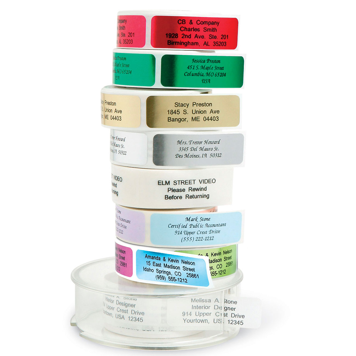 Rolled address labels with dispenser current catalog
