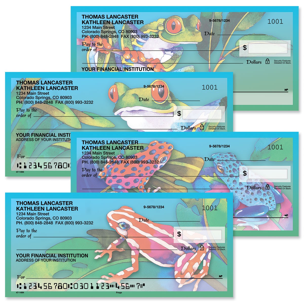 Frogs Personal Checks Current Catalog