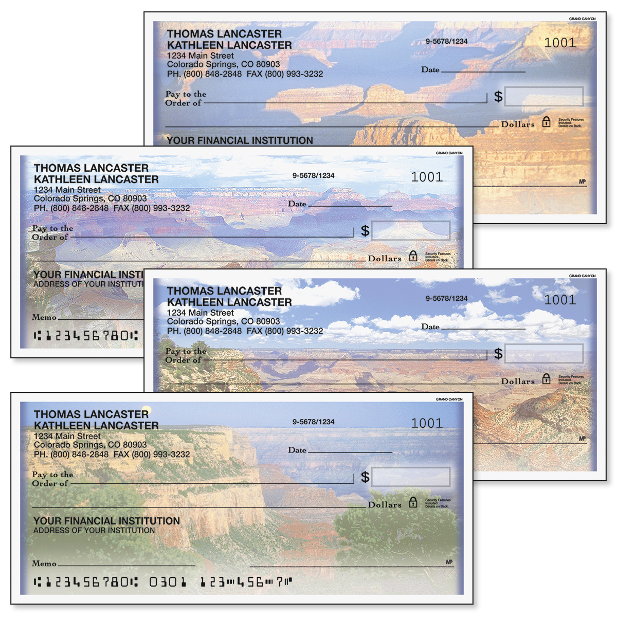 Grand Canyon Checks Current Catalog