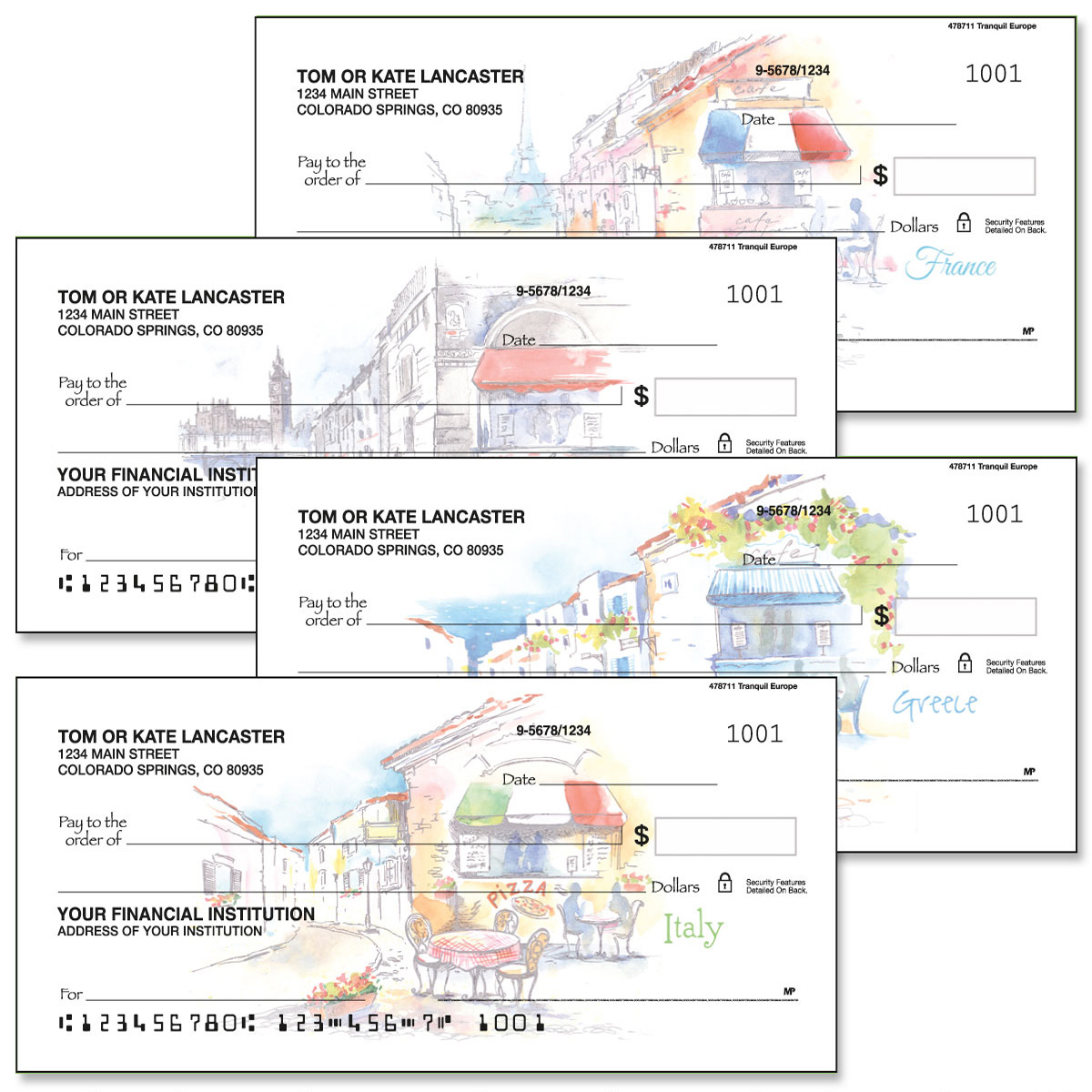 Tranquil Europe Checks Current Catalog