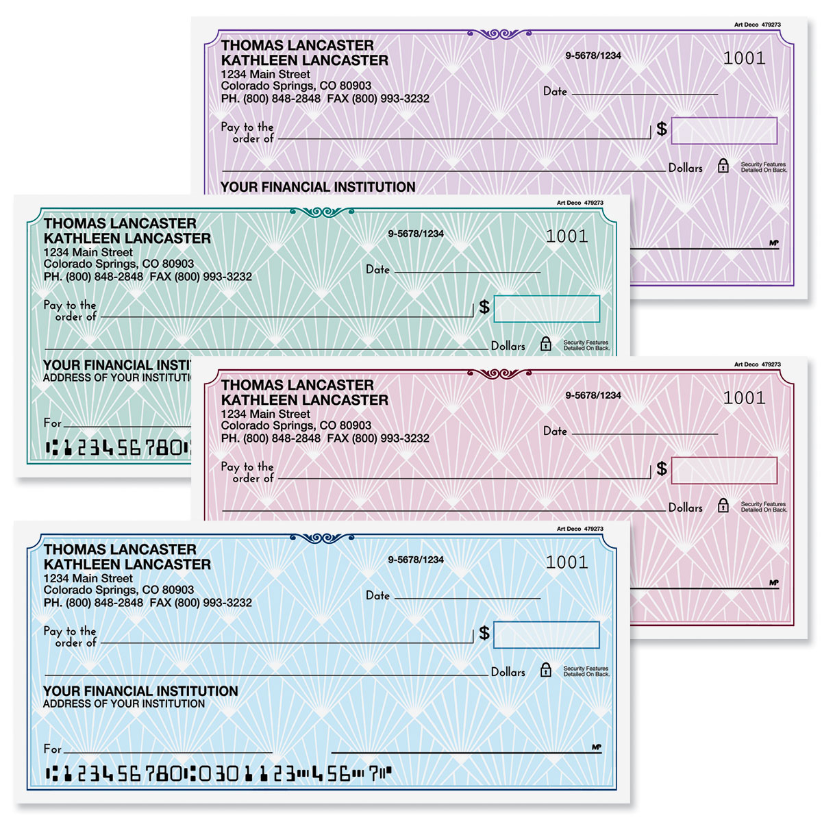 Single Check Art Deco Single Checks | Current Catalog