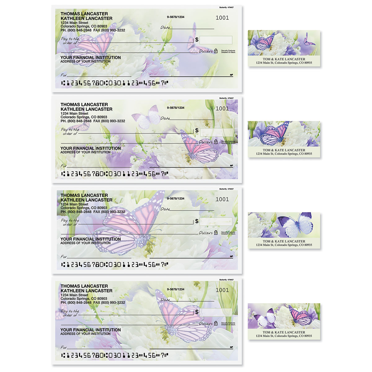 Butterfly Single Checks with Matching Labels Current Catalog