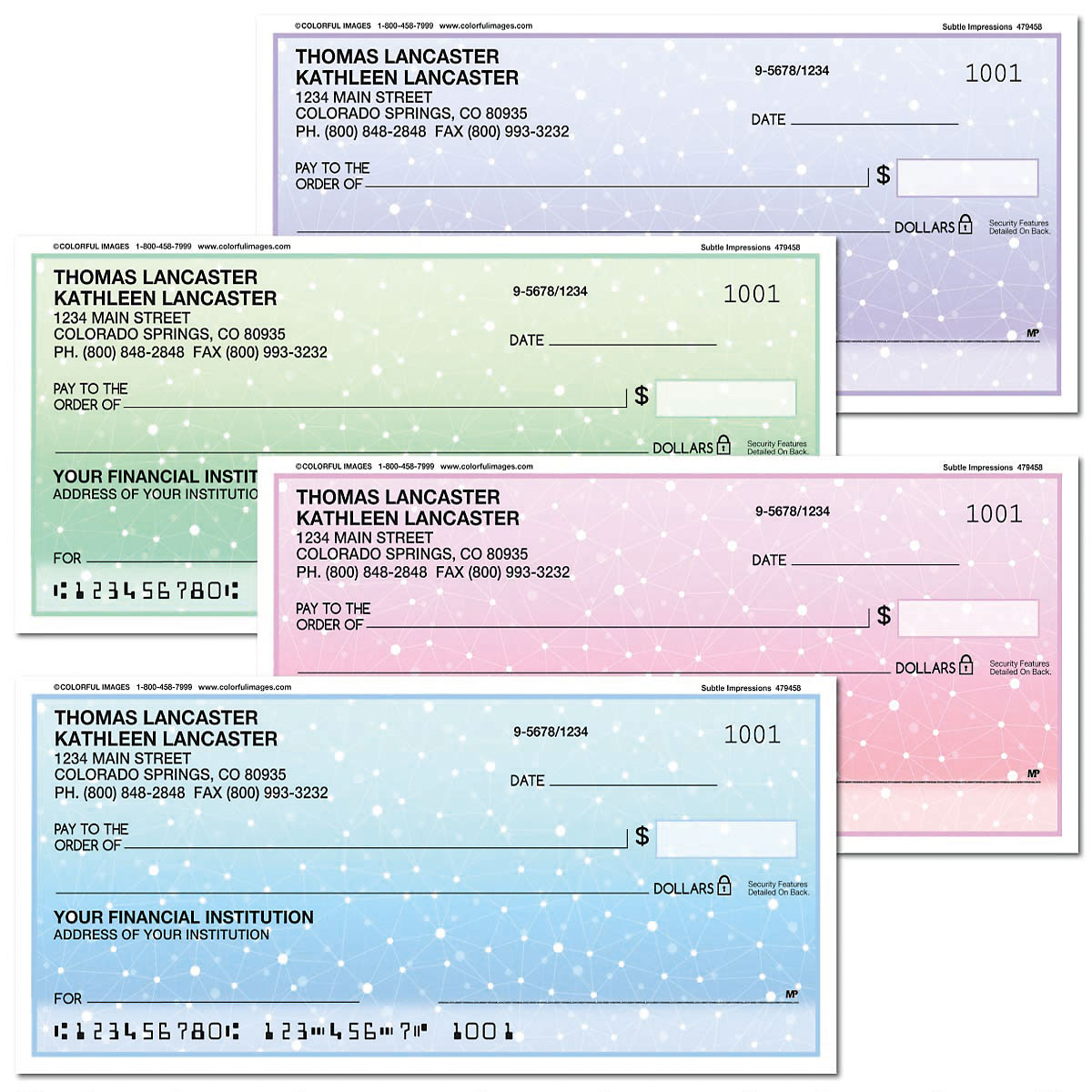 Subtle Impressions Duplicate Checks | Current Catalog