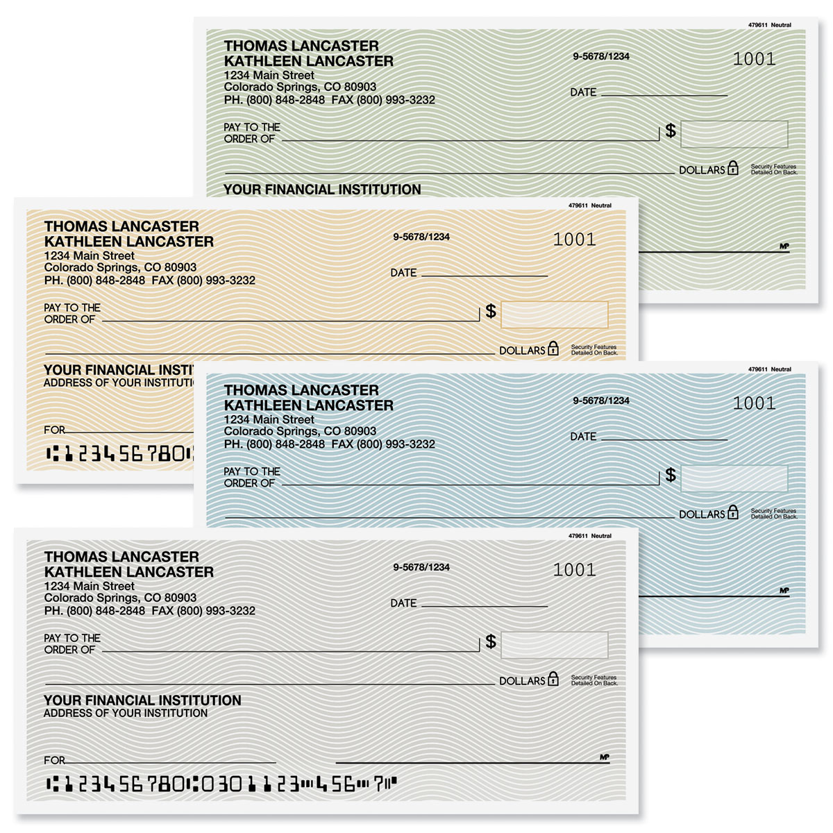 Neutral Single Checks | Current Catalog