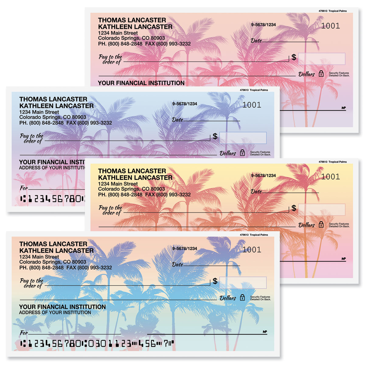 Tropical Palms Checks Current Catalog