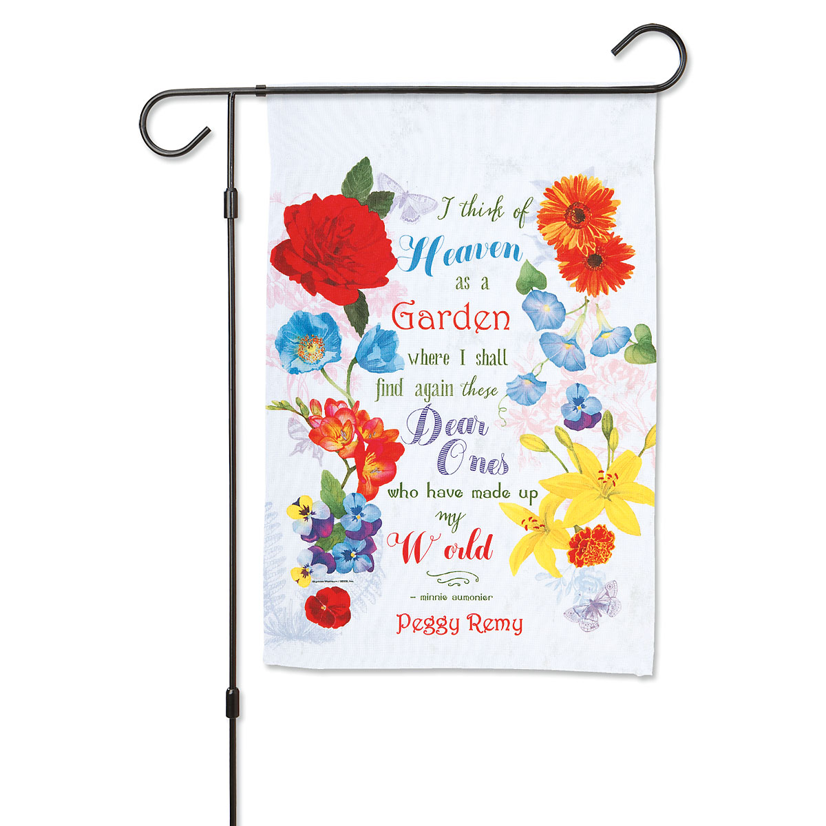 Mixed Floral Personalized Garden Flag | Current Catalog