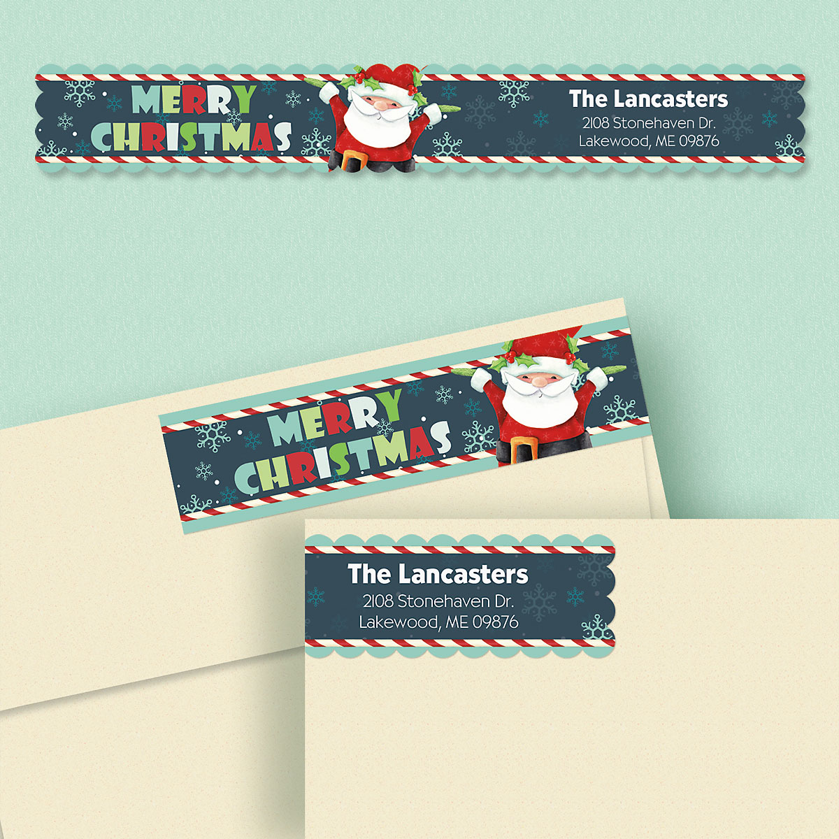 Santa's Greeting Wrap Around Address Labels | Current Catalog