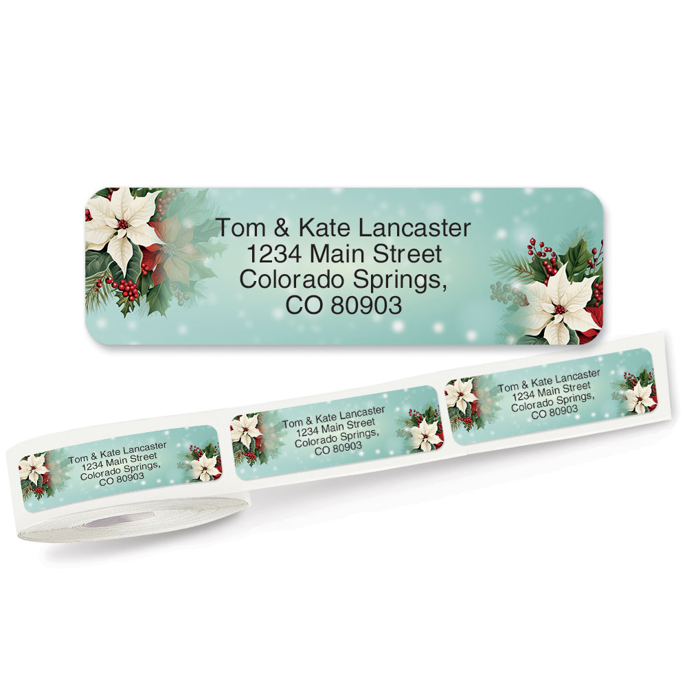 Christmas Florals Rolled Address Labels Current Catalog