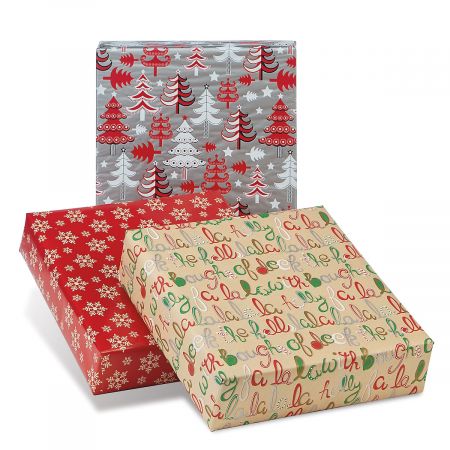 Festive Collection Jumbo Rolled Christmas Wrapping Paper Set