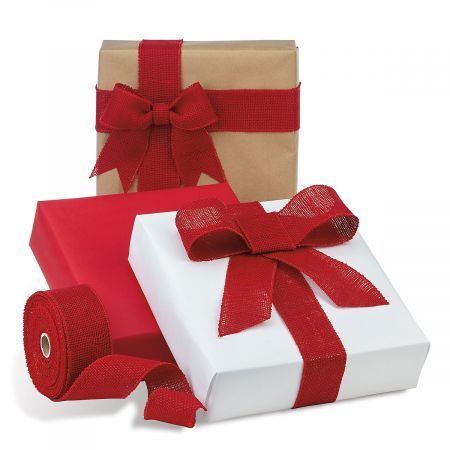 Kraft Wrap and Bow Collection Jumbo Rolled Christmas Wrapping Paper Set