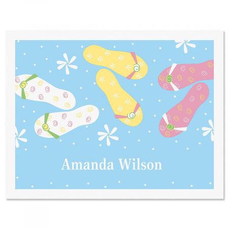 Flip-Floppin Personalized Note Cards