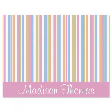 Stripes Personalized Note Cards