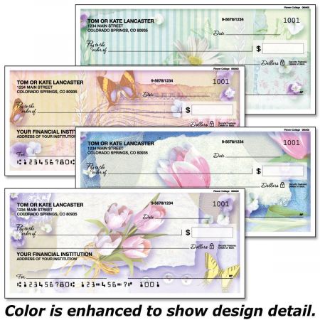 Floral Collage Checks