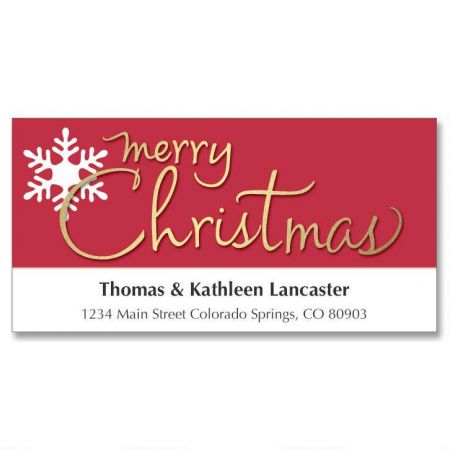 Snowflake Greetings Holiday Address Labels