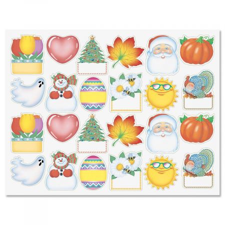 Four Seasons Diecut Address Labels (12 Designs)