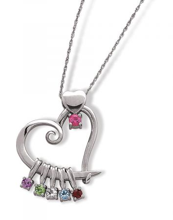 Sterling Silver Birthstone Charms Pendant