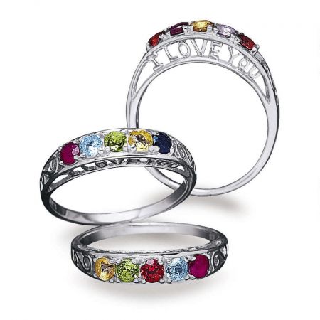 Sterling Silver Birthstone Ring