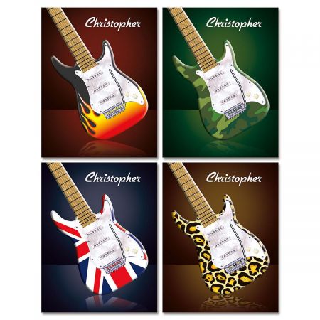 Guitar Personalized Note Cards