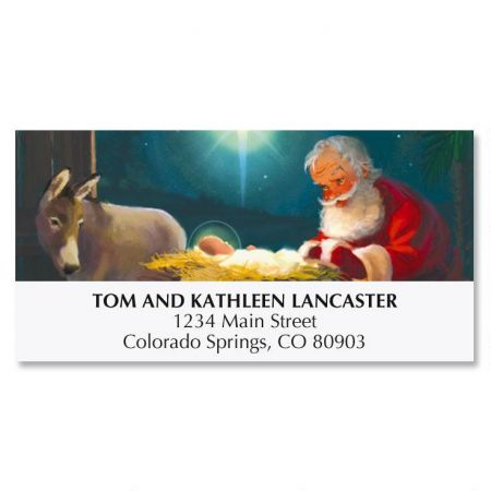 kneeling santa address labels current catalog