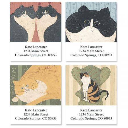 Cozy Cats Address Labels by Warren Kimble (4 designs)