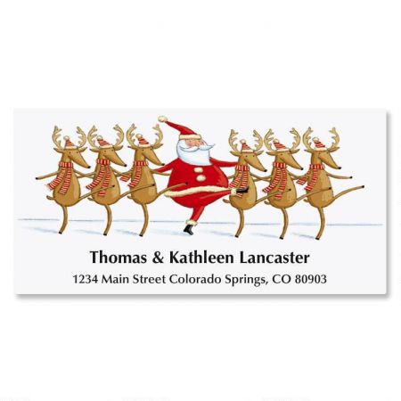 Reindeer Follies Holiday Address Labels