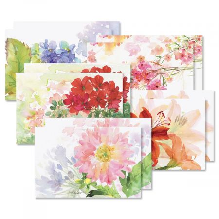 Watercolor Garden Note Card Value Pack