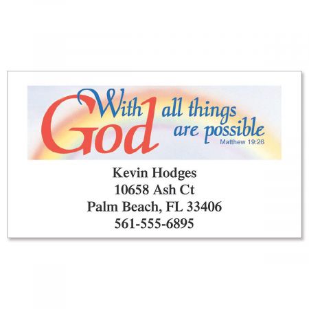 With God Designer Calling Cards