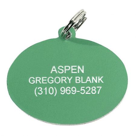 Oval Plastic Personalized Pet Tag