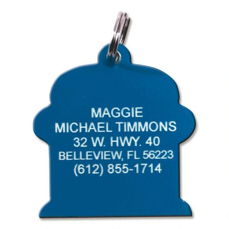 Personalized Plastic Fire Hydrant Pet Tag