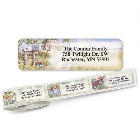 American Countryside Designer Rolled Address Labels (5 designs)